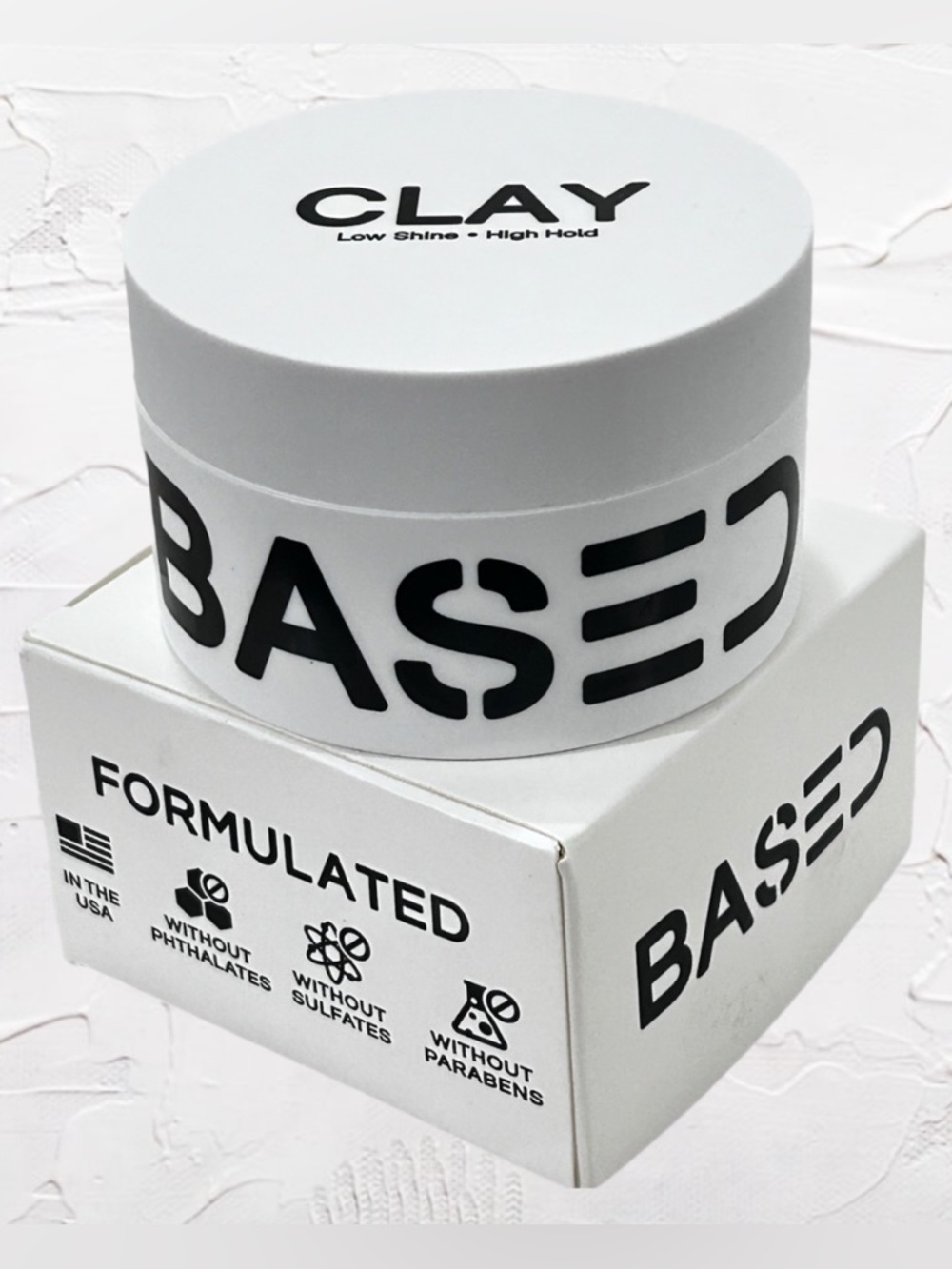 BASED Hair Clay 3oz Strong Hold Matte Texture Natural Ingredients Non Toxic NEW